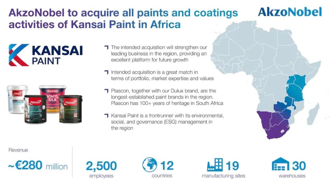 全球两大涂料巨头达成收购协议，预计将于2023年完成