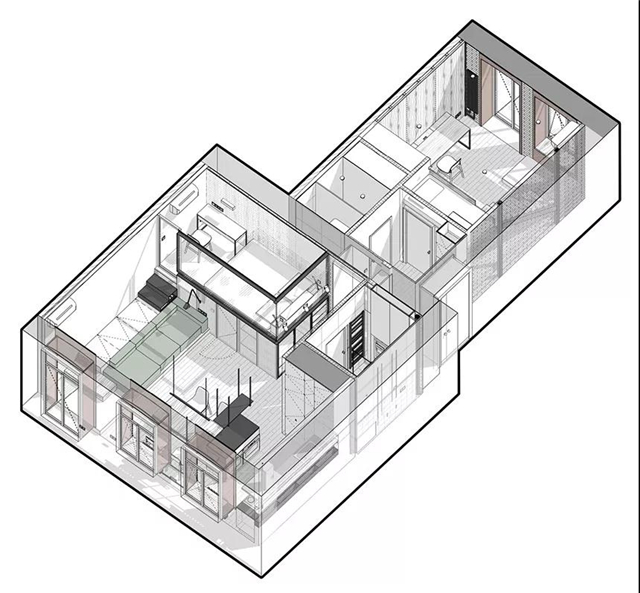 打破传统设计模式，两居室改成 loft